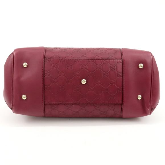 Gucci Bordeaux Reddish-Purple Hue Leather Shoulder Bag - Picture 6 of 15